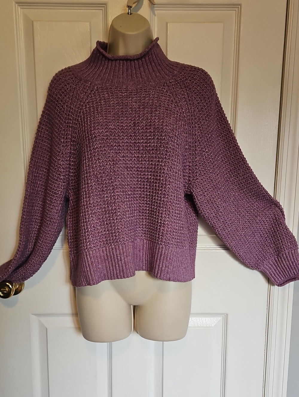 American Eagle Outfitters Purple Mockneck Turtleneck Sweater Womens Small